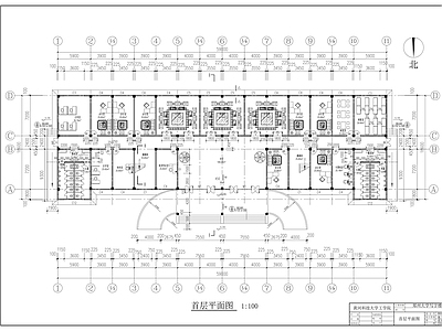 大学五层写字楼建 施工图