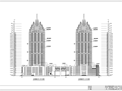 意大利国际大厦建筑 施工图