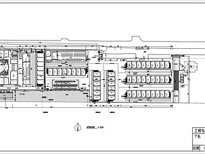 3000㎡建筑工地项目部土建板房 施工图