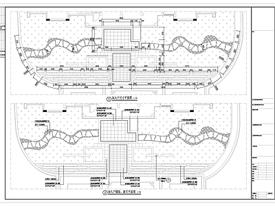 入户居住区景观矮墙详图 施工图