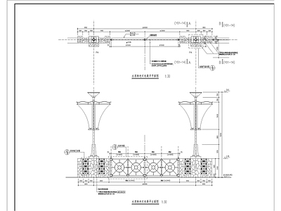 海岸欧式灯柱栏 施工图