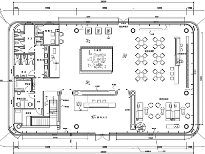 500m²现代风格山西售楼部 施工图