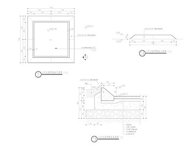 方形树池花坛 施工图