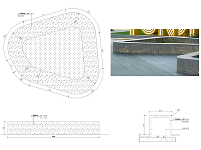透光景观坐凳 施工图
