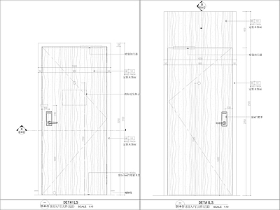 定制套装门详图 施工图 通用节点