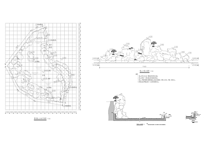假山水池施工详图 施工图 假山