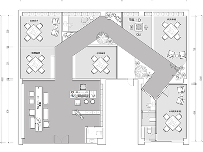 麻将棋牌室 施工图