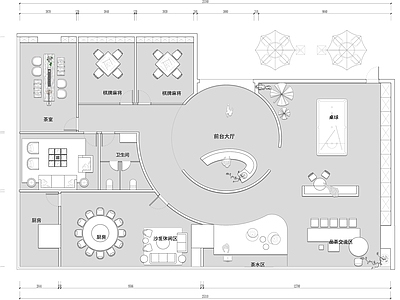 私人休闲娱乐棋牌麻将雪茄会所 施工图