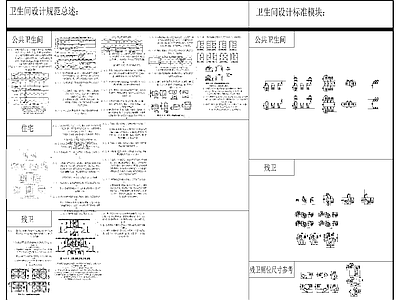 建筑卫生间设计标准图集 施工图