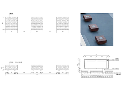 景观坐凳 施工图