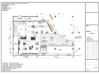 双层运动服装店 施工图