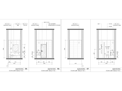 卫生间立面详图 施工图