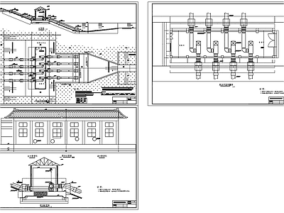 排水泵站平面立面布置图 施工图