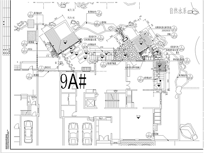 折线庭院景观 施工图