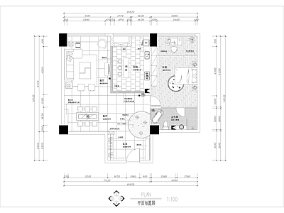 现代家装平层样板间 施工图