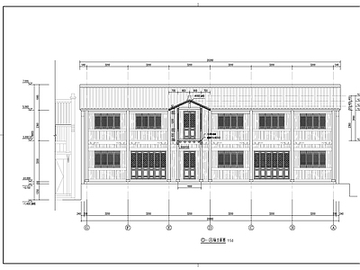 仿古徽派商铺建筑 施工图