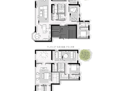 461㎡顶跃海景房 施工图