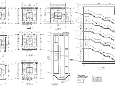 住宅建筑楼梯详图 施工图