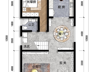 面宽7米进深13米三层自建房 施工图