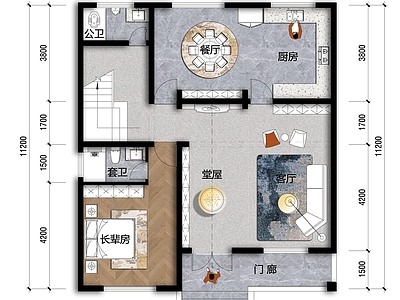 面宽10米进深11米二层自建房 施工图