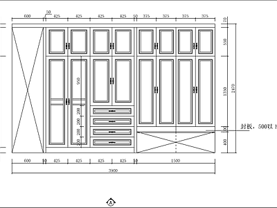 现代衣柜详图 施工图