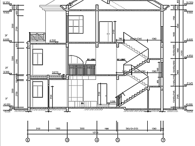 现代三层别墅建筑设计 自建房建筑设计 施工图