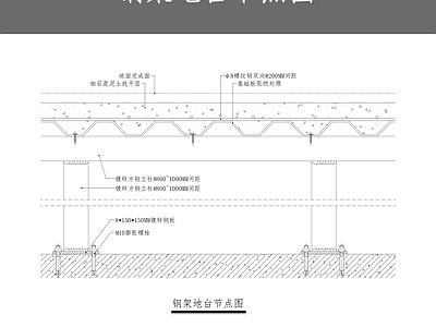 钢架地台节点图 施工图