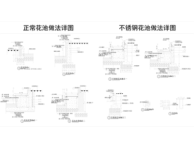 特色树池花坛 施工图