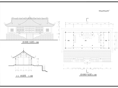 寺庙古建筑设计方案图 施工图