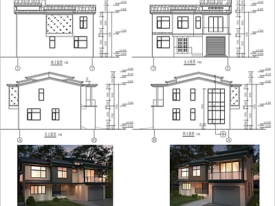 现代自建房建筑 施工图