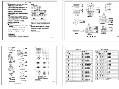 现代绿化植物设计说明 绿化栽植方案 施工图