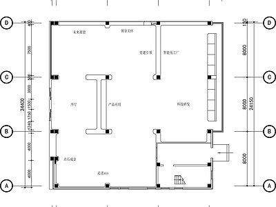 企业展厅 现代展厅 科技展厅 施工图