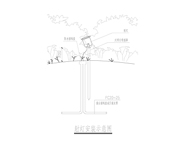 射灯安装示意图 施工图