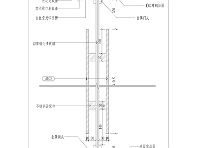 玻璃地弹门做法2 施工图