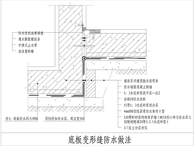 底板变形缝防水做法2 施工图