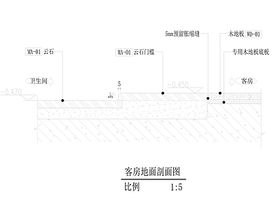 地面门槛剖面节点 施工图