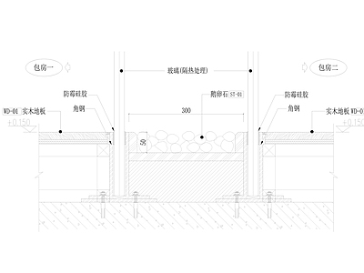 地面门槛剖面节点 施工图