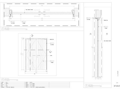 厨房防火双开门门表01 施工图 通用节点