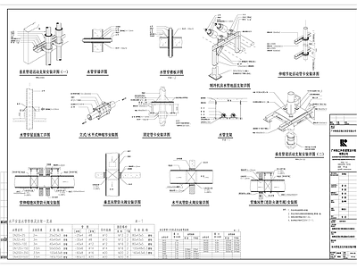 室内管道及支吊架安装详图 施工图
