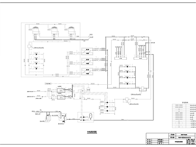 制冷机房 冷热源系统暖 施工图