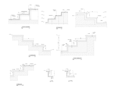梯步剖面 施工图