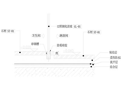 公卫地面剖面图 施工图