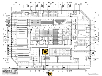 保护中心办公室室内装 施工图