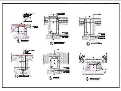 景观工程不同形式截水沟及盲沟做法详图 施工图