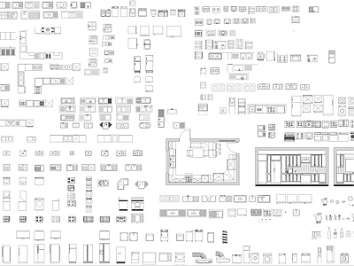 厨房橱柜图库 施工图