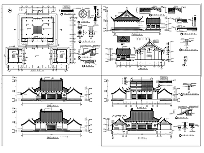 财神殿建筑方案图 施工图