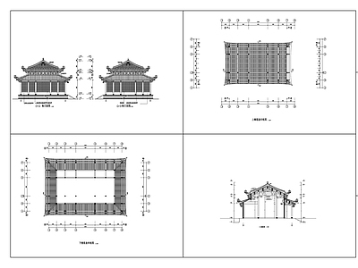 道家仿古建筑 大殿 施工图