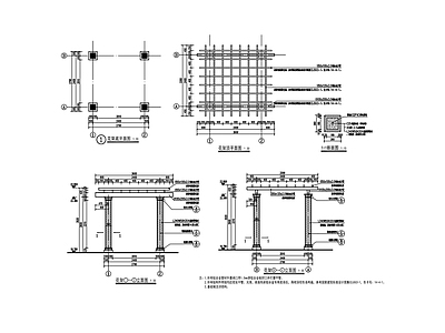 方形花架 施工图