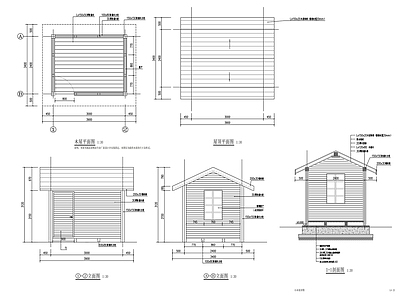 小木屋建筑图 施工图