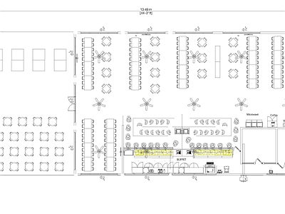 自助餐厅 施工图